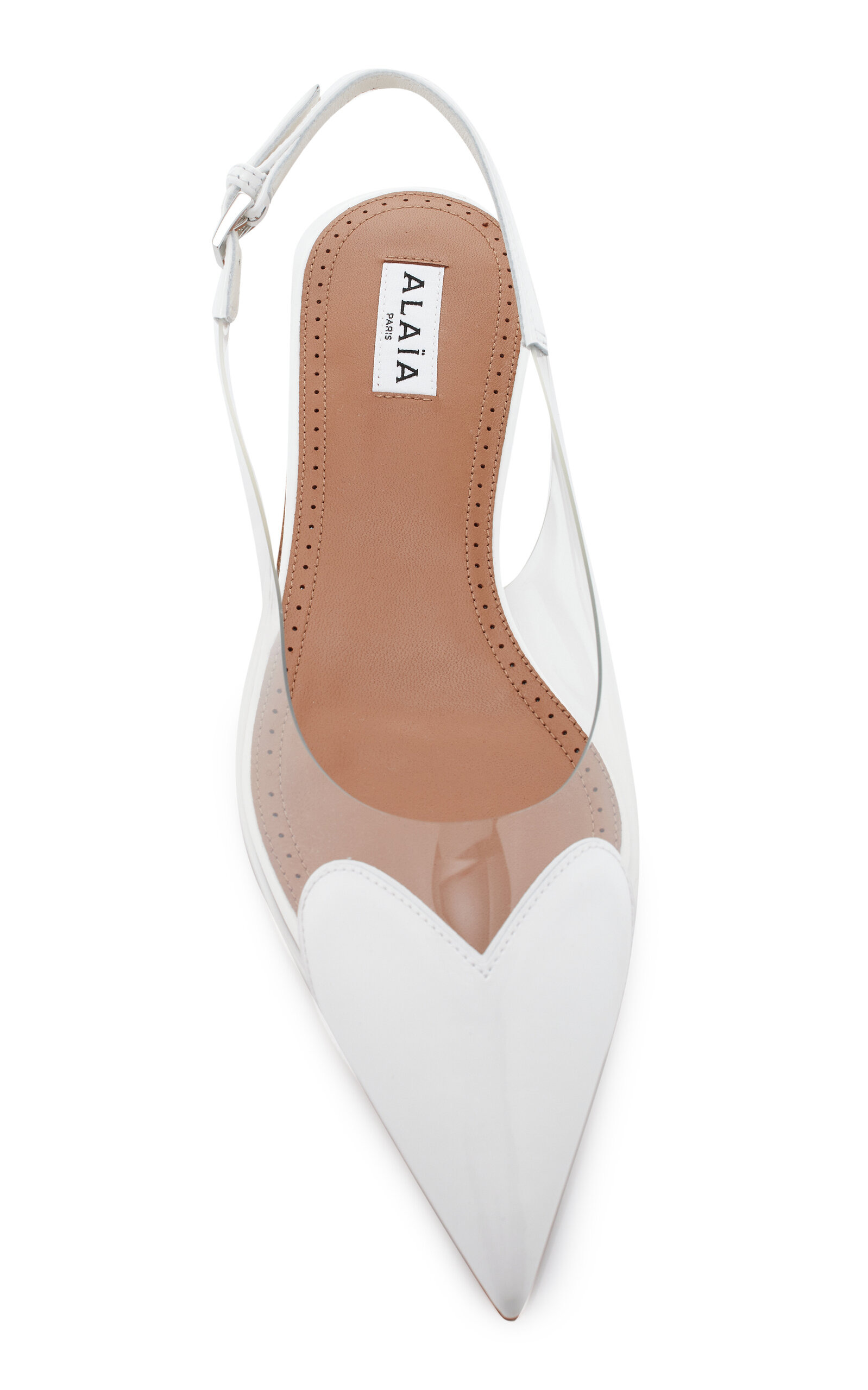 Le Coeur PVC Slingback Flats white - 3
