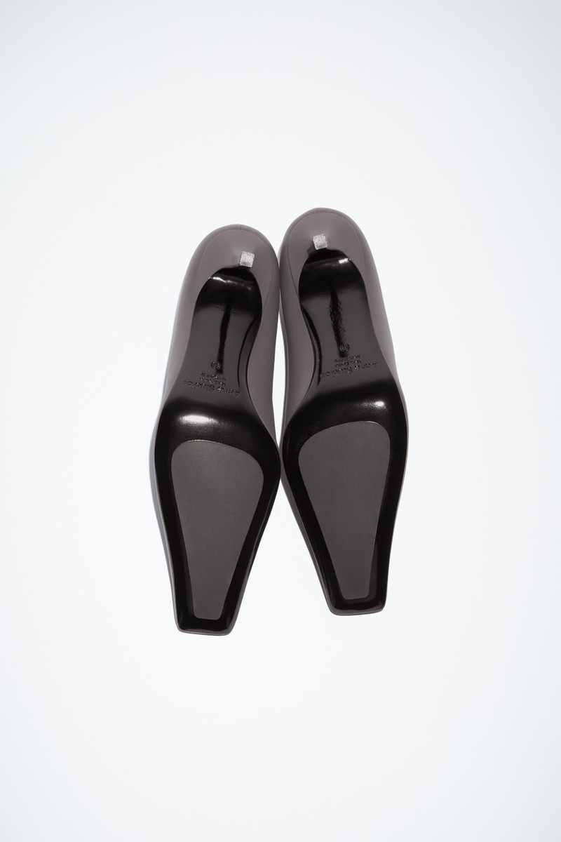 Leather heel pump - Dark grey 3