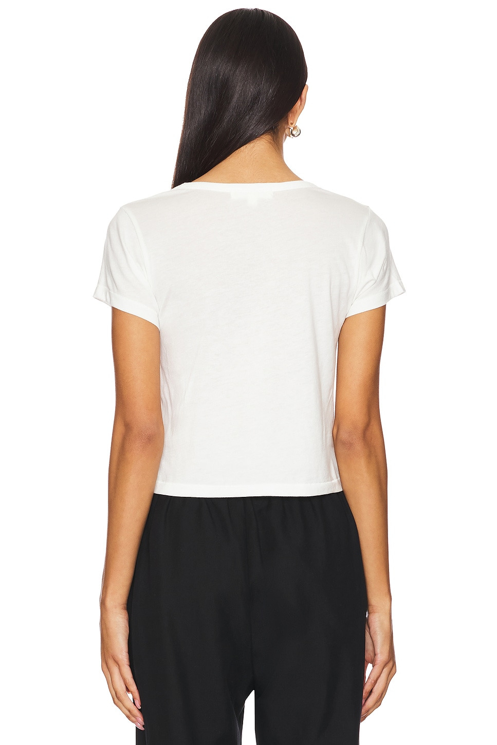 Short Sleeve Baby Tee in Ivory - 3