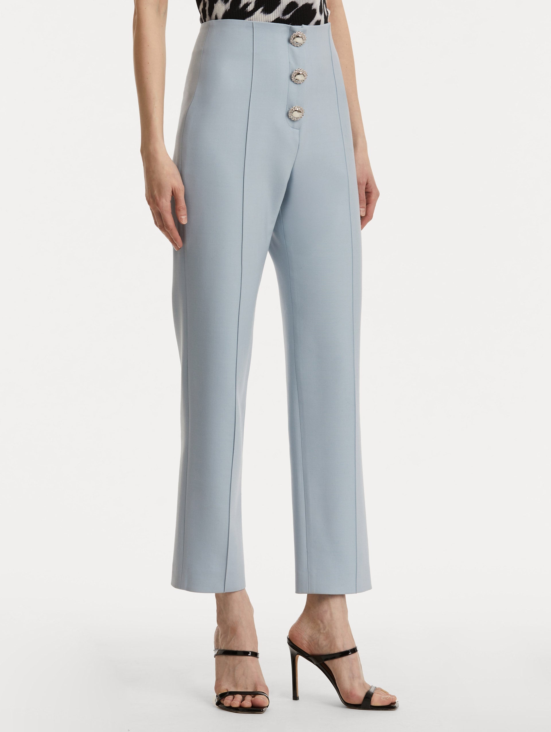 BUTTON-DETAILED WOOL PANT - 5