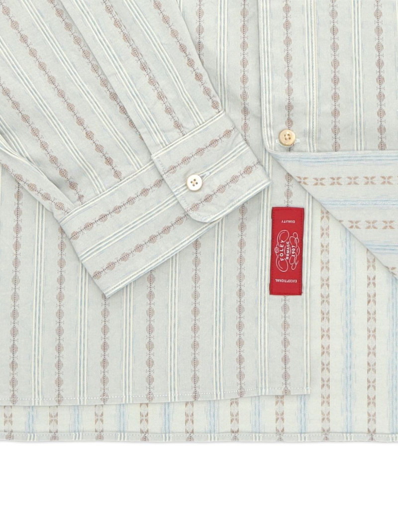 striped stand-up collar shirt 4