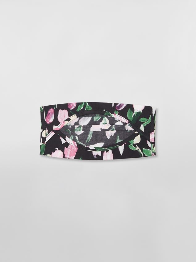 REUSABLE FACE MASK COVER IN STREAM PRINT COTTON - 3
