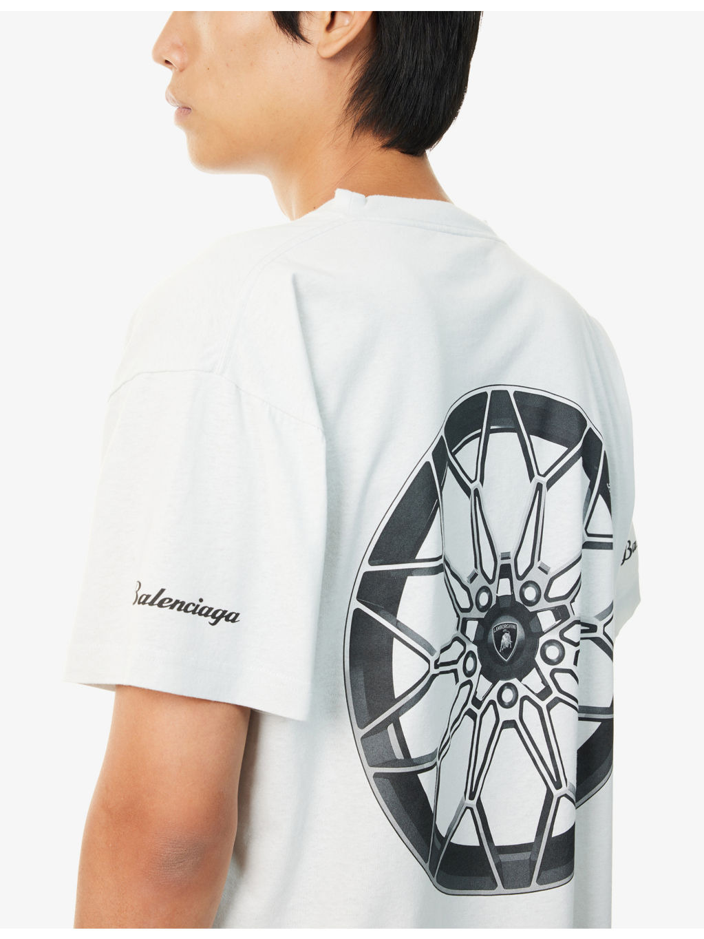 Balenciaga x Automobili Lamborghini Boxy-Fit Cotton-Jersey T-Shirt - 5