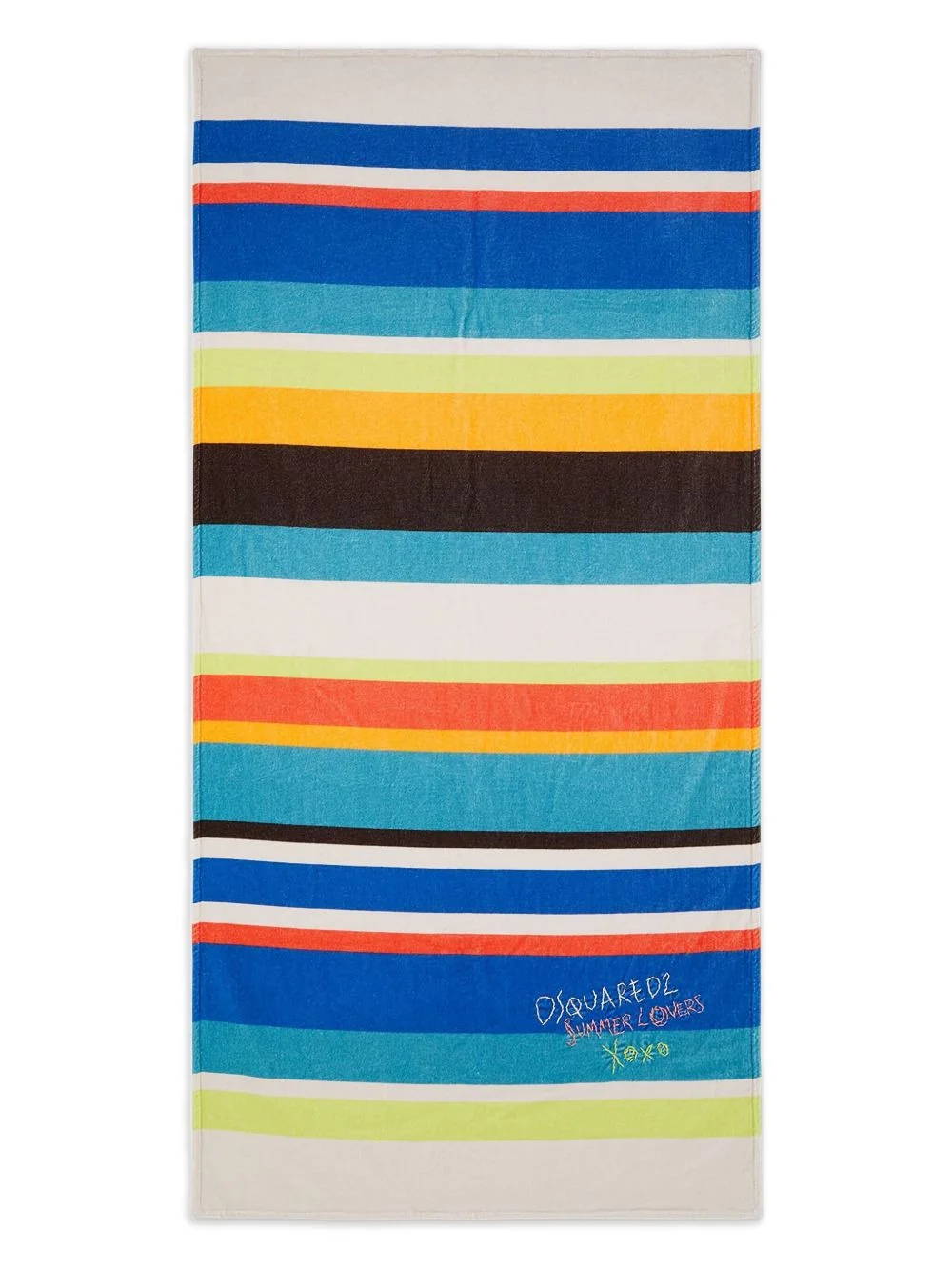 Summer Lovers Sunset striped-embroidered towel - 1