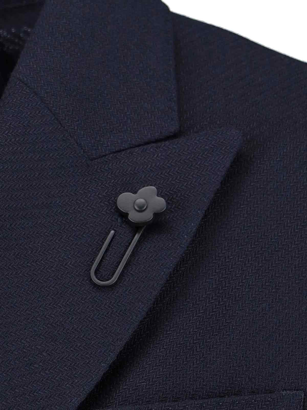 DOUBLE-BREASTED VIRGIN WOOL BLAZER - 4