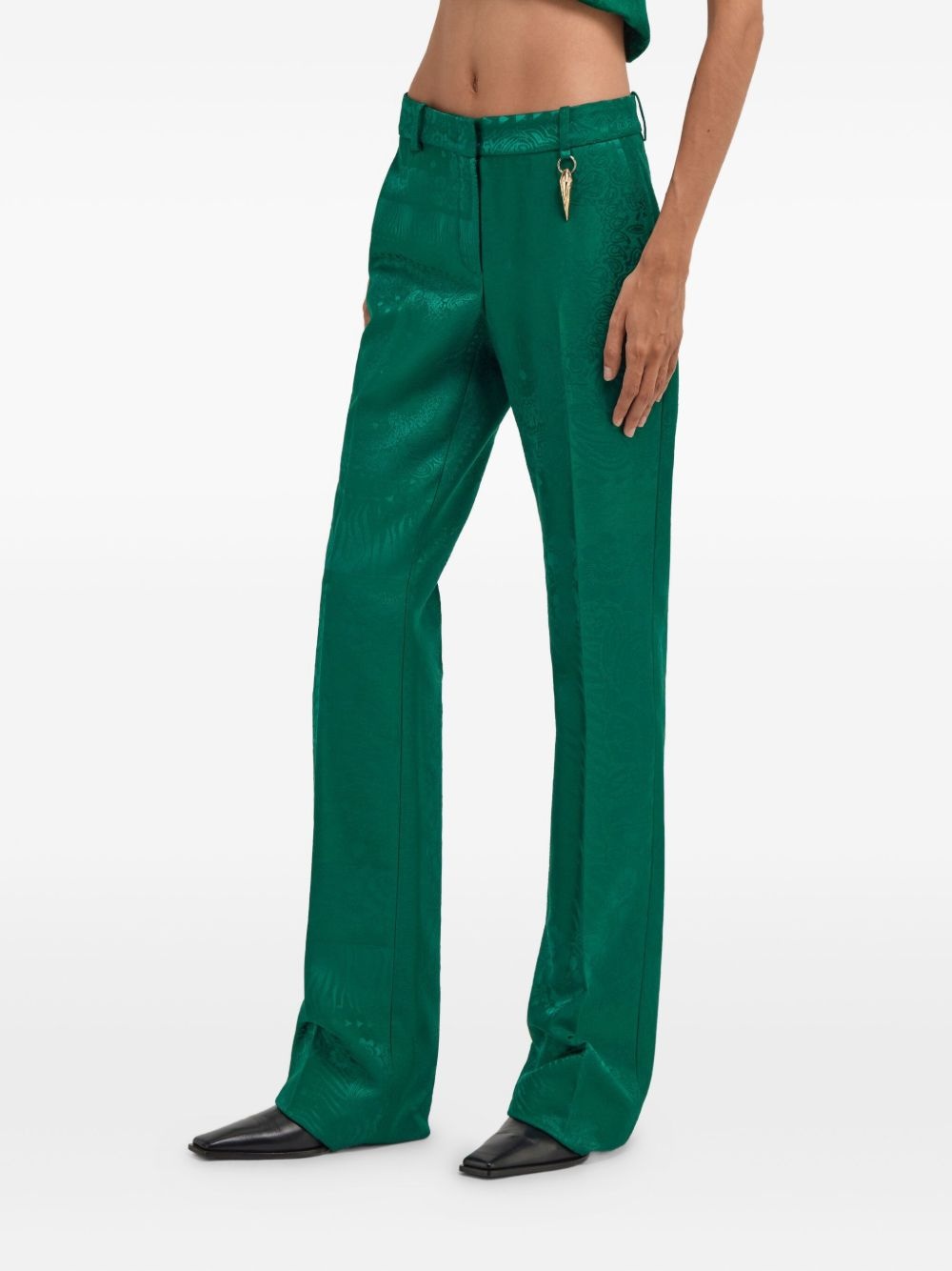 patterned-jacquard trousers - 4