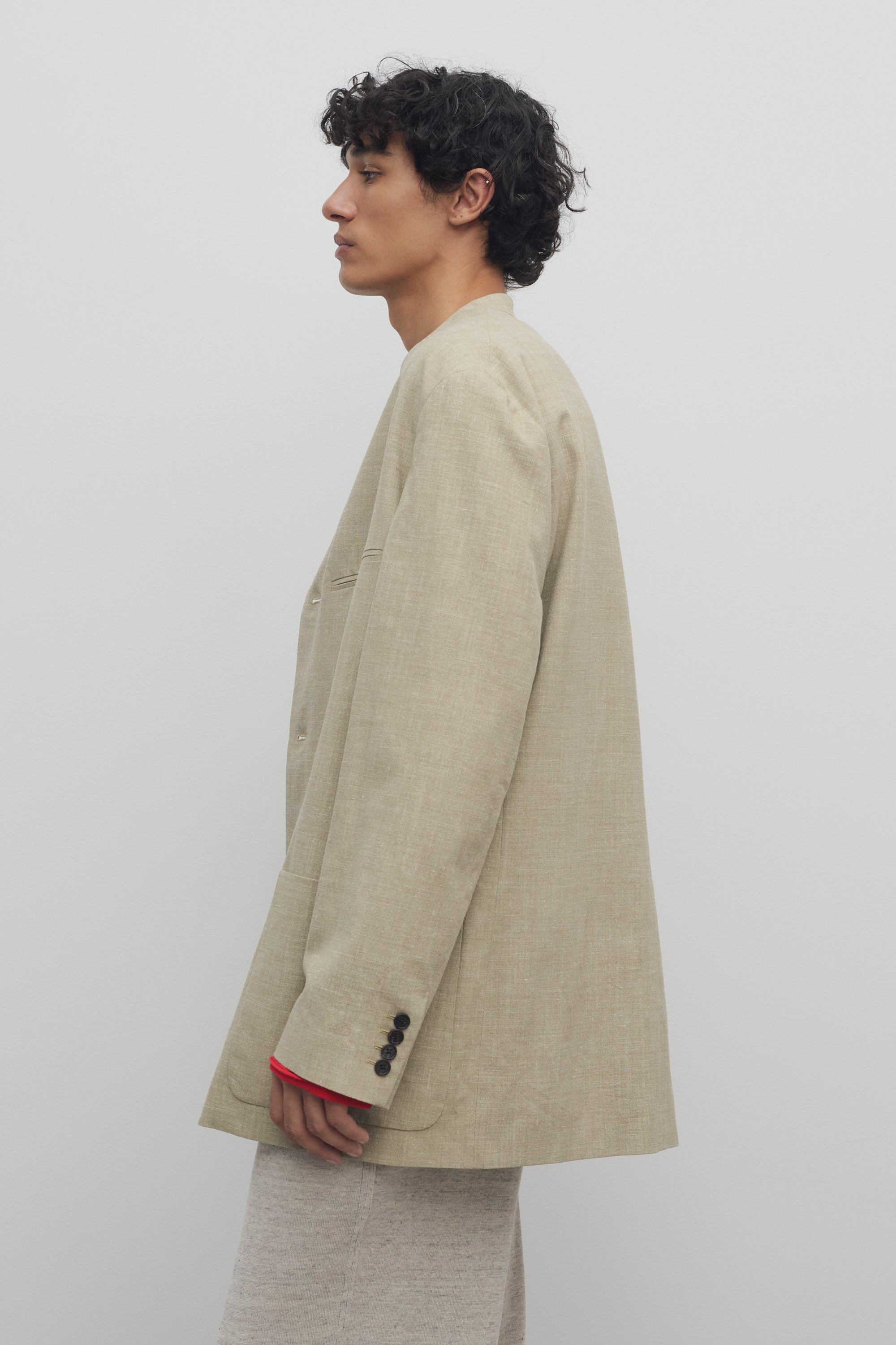Casimir Jacket in Silk, Linen, and Virgin Wool - 4