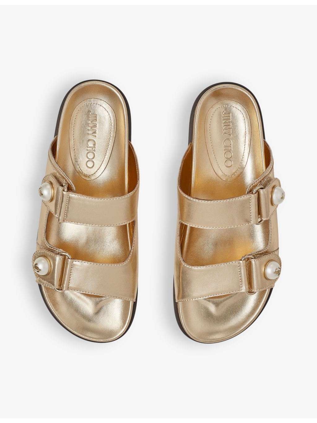 Fayence metallic-leather sandals - 2