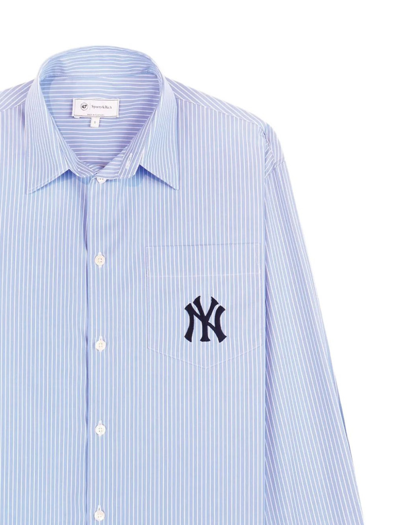 Sporty & Rich Heritage Yankees Serif blue shirt outlook