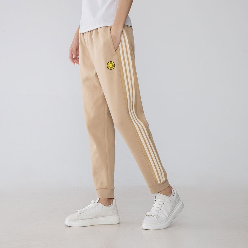 Men's adidas SMLY TP 1 Stripe Athleisure Casual Sports Long Pants/Trousers Khaki H45520 - 5