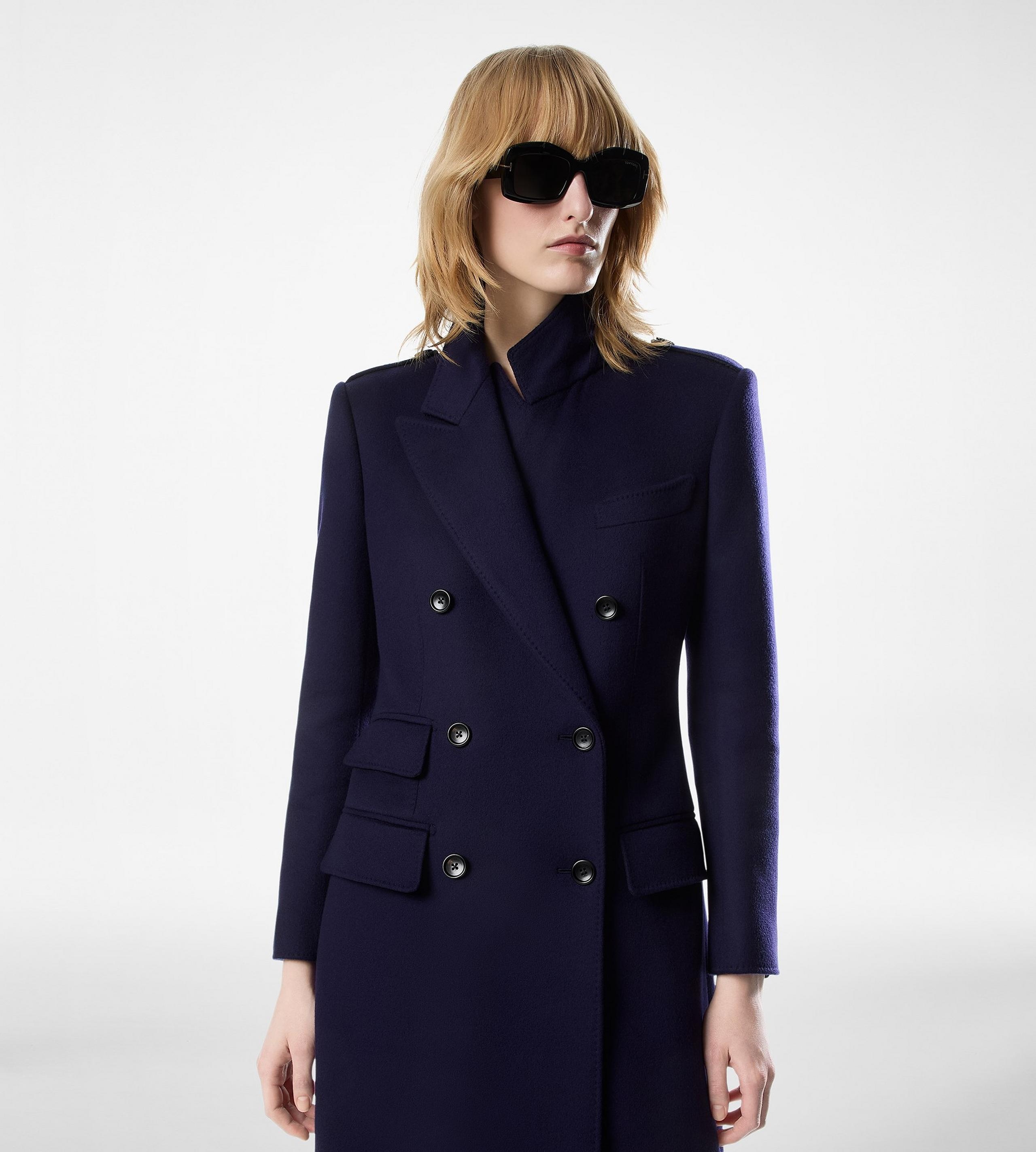 DOUBLE BREASTED CASHMERE COAT - 2