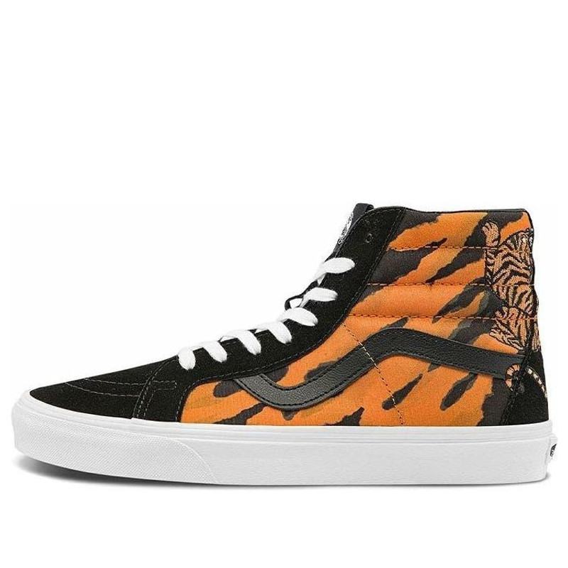 Vans Unisex SK8-Hi Reissue High-Top Sneakers Black/Orange VN0A2XSBORA - 1