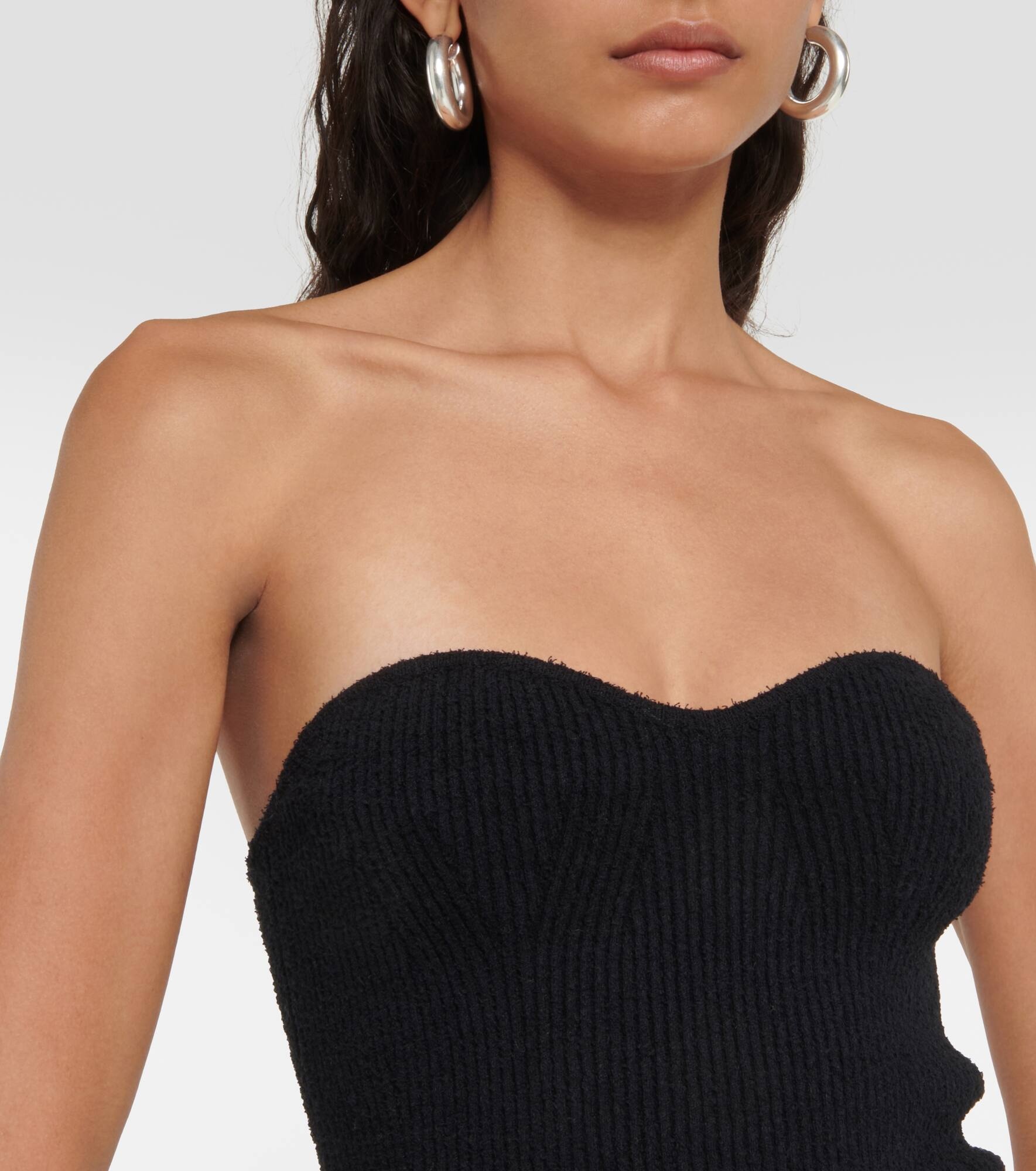 Ribbed-knit cotton-blend top - 4