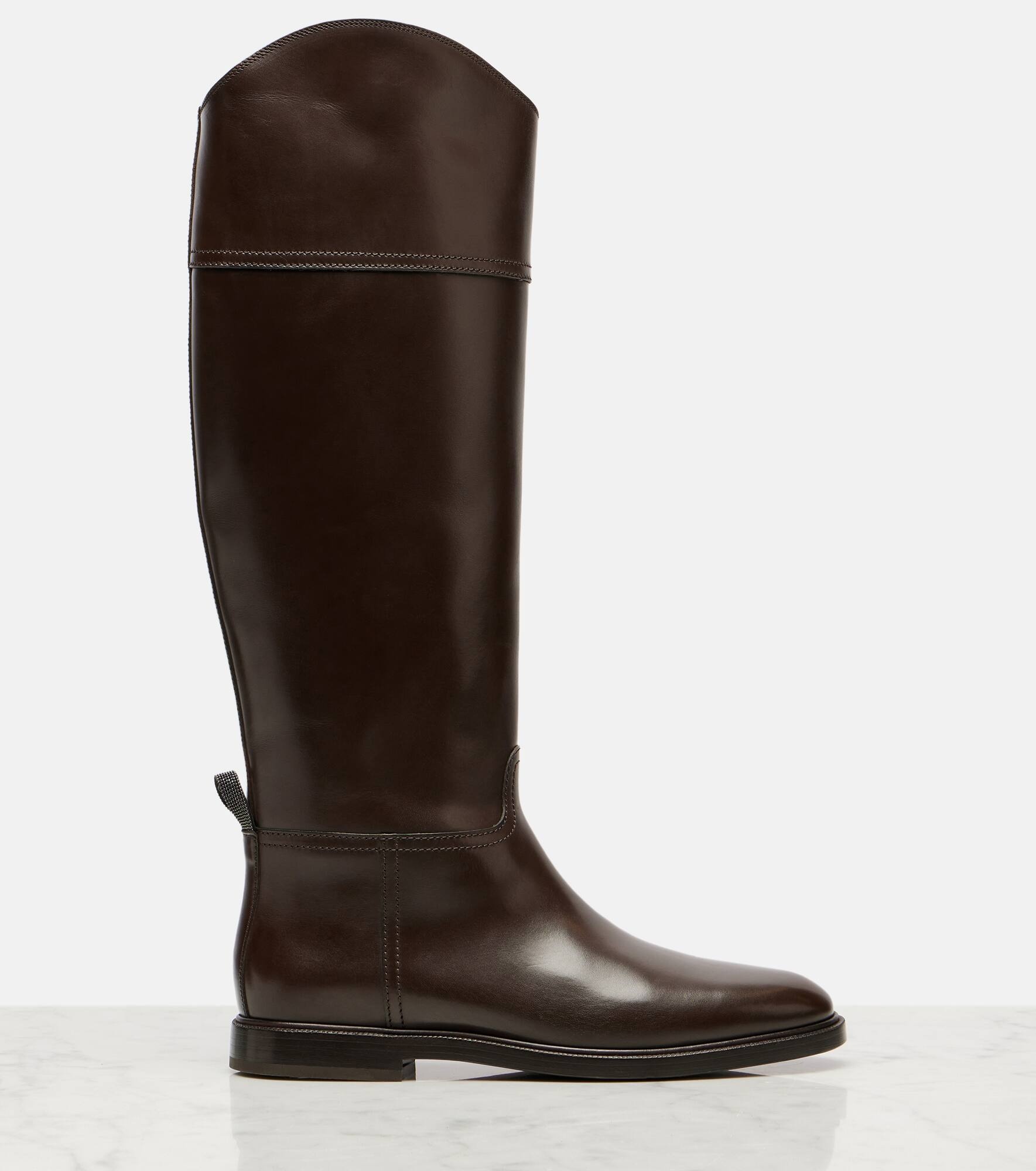 Monili leather knee-high boots - 4