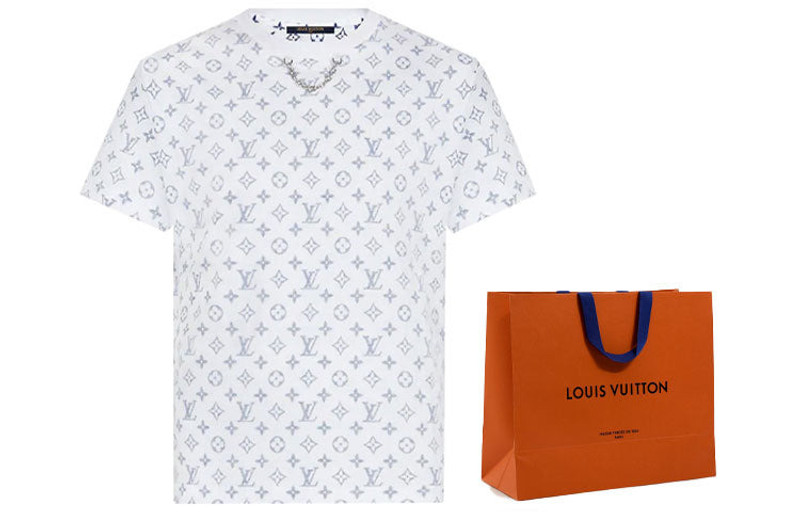 Louis Vuitton LOUIS VUITTON SS22 Collar Chain Logo Short Sleeve Unisex White 1A8QDG outlook