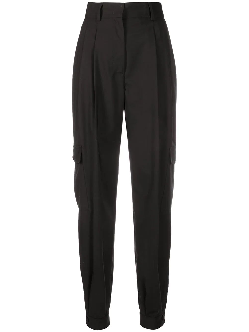 wool-blend cargo trousers - 1