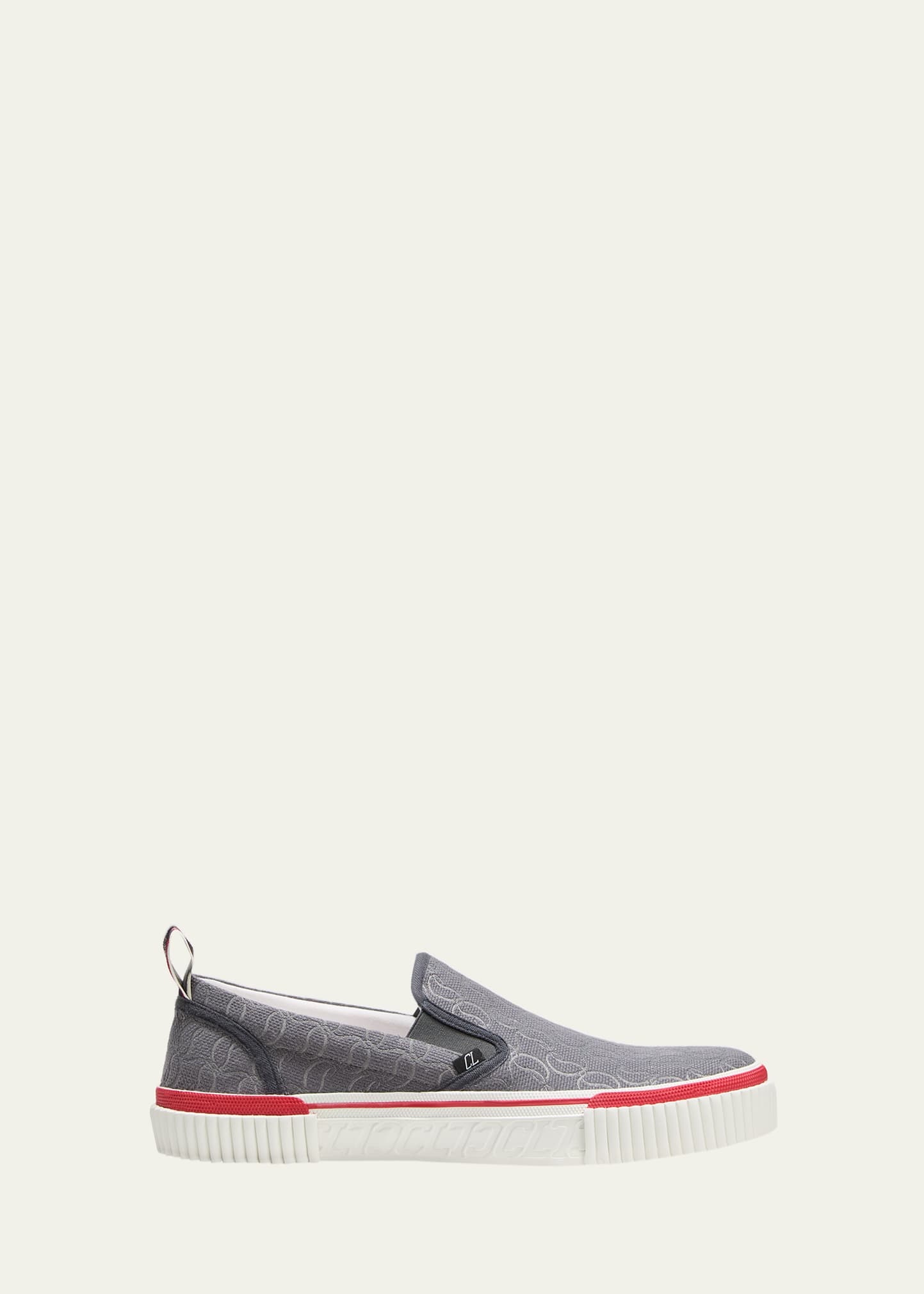 Men's Pedro Boat Jacquard Monogram Slip-On Sneakers - 1