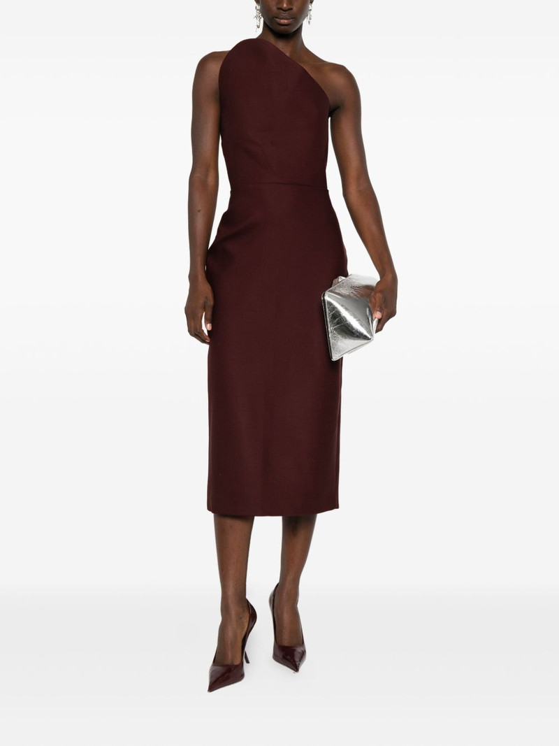 David Koma strapless asymmetric-neck midi dress outlook