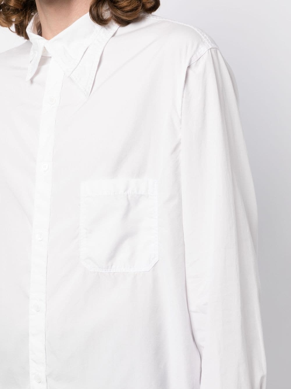 collar-detailed cotton shirt - 5