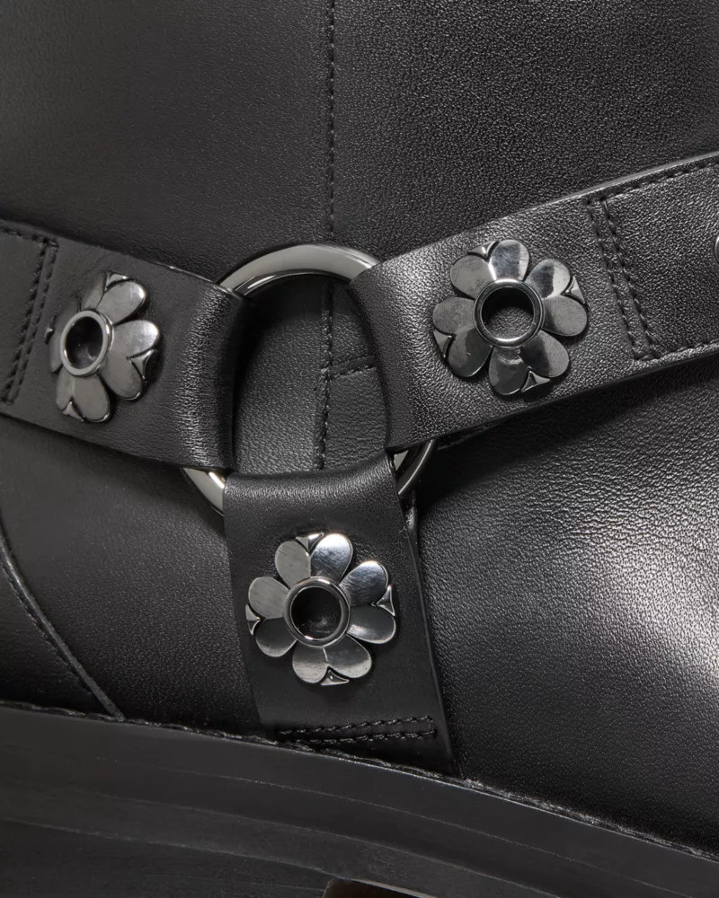 Spade Flower Stud Moto Boot 6