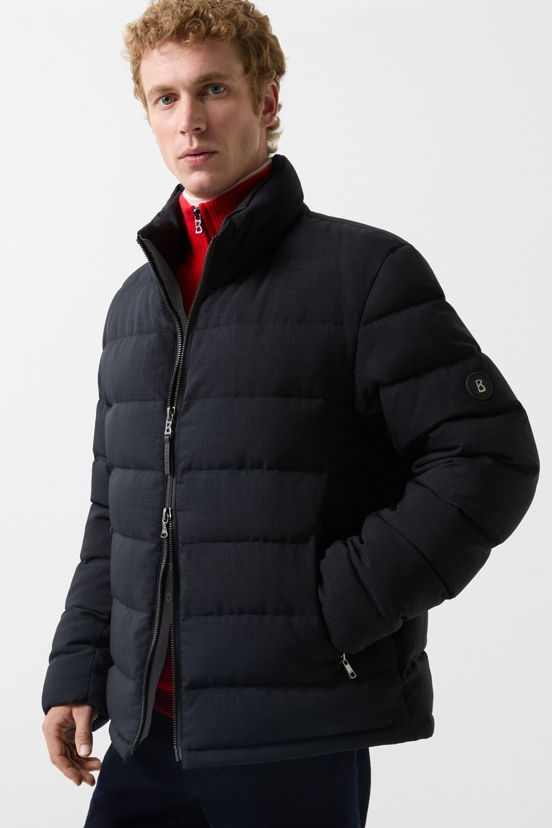 Hugh Down jacket in Navy blue 2