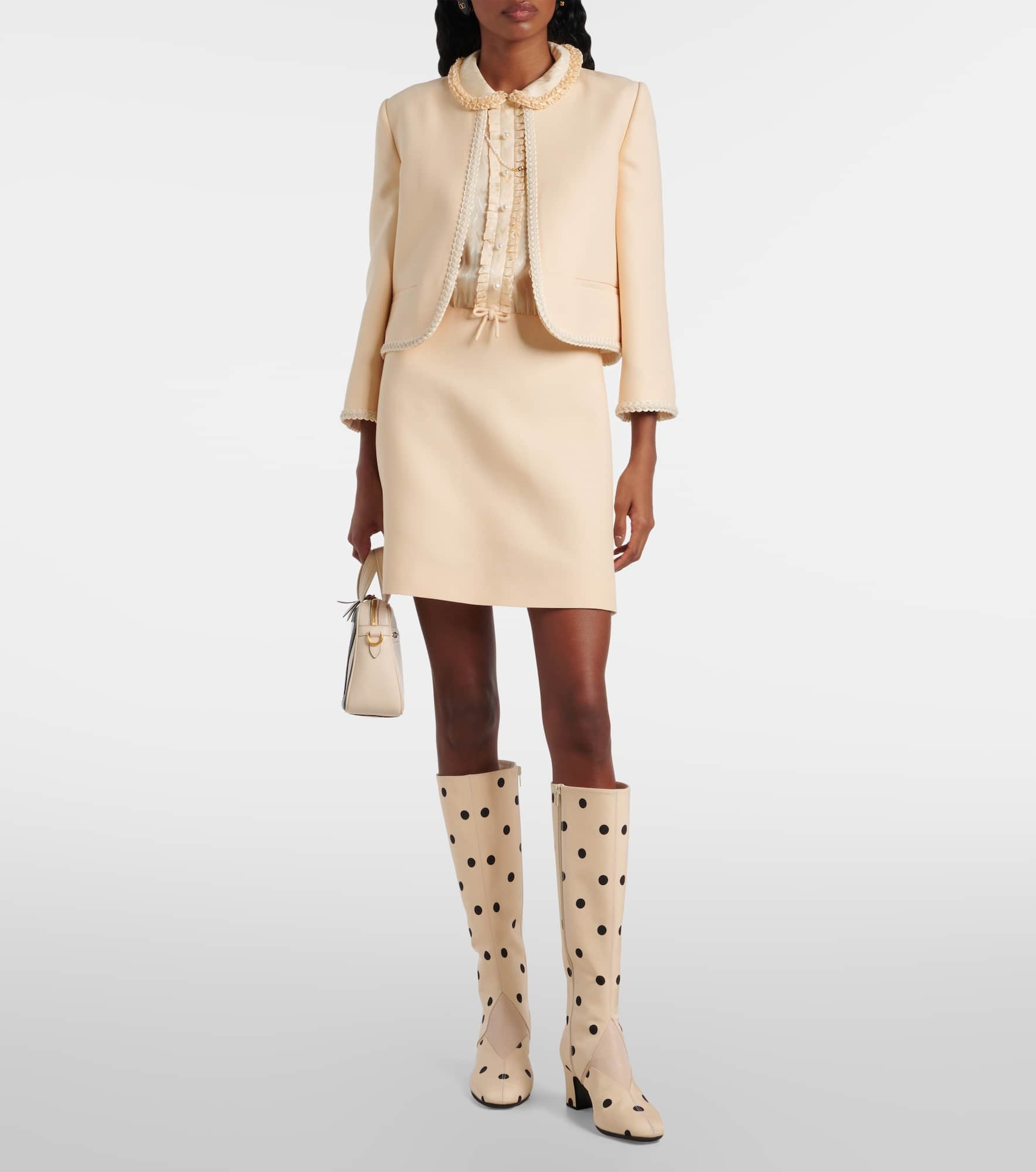 Equivoque 60 leather-trimmed knee-high boots - 3
