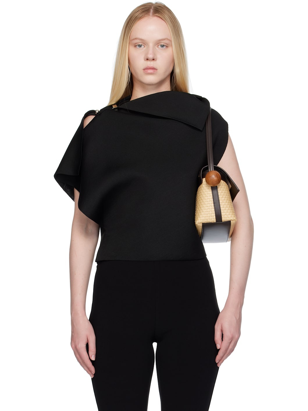 Black La Croisière 'The Trapèze knit' Top - 1