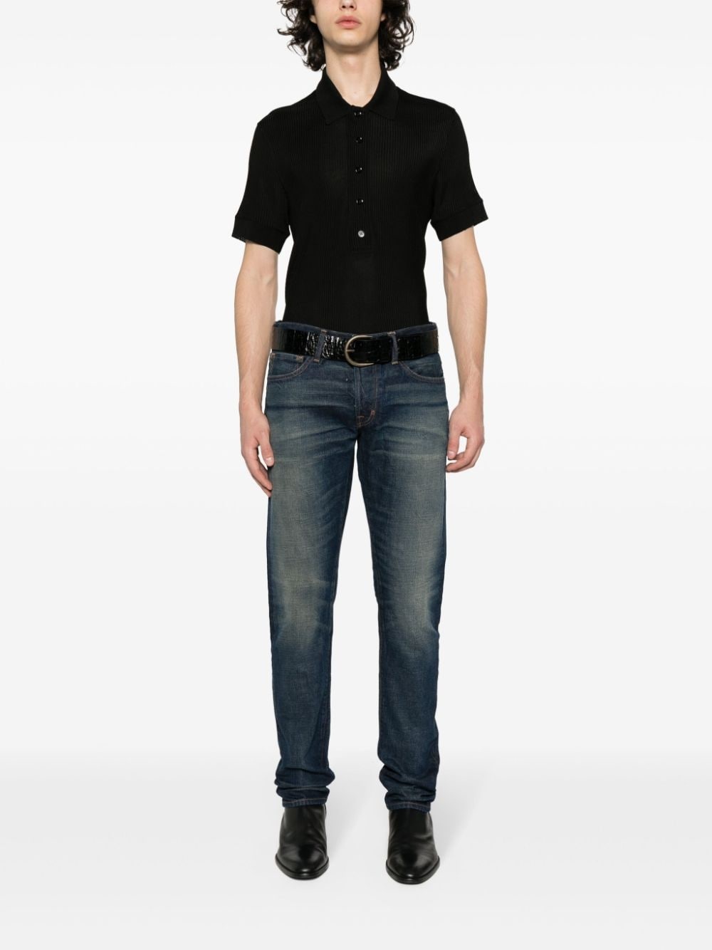 mid-rise slim-fit jeans - 2