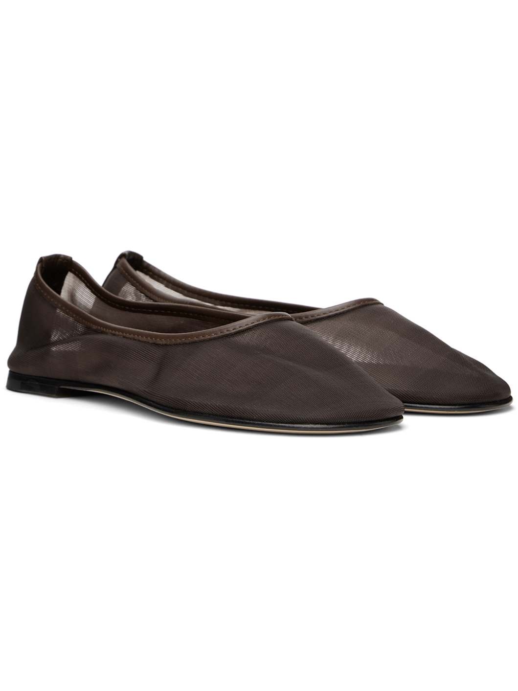 Brown Balla Mesh Ballerina Flats - 4