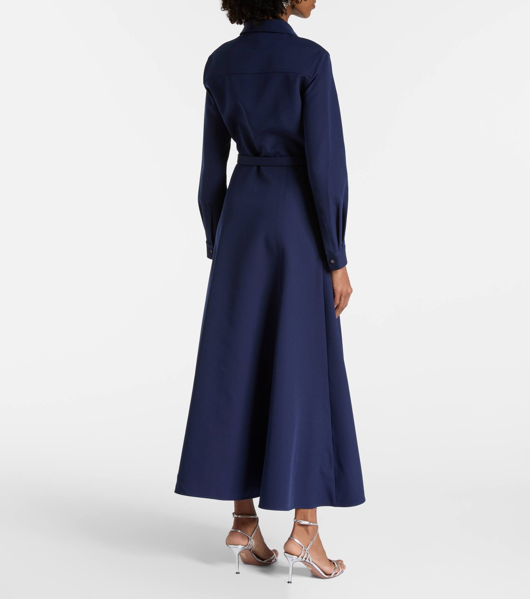 Belted crêpe shirt dress - 3