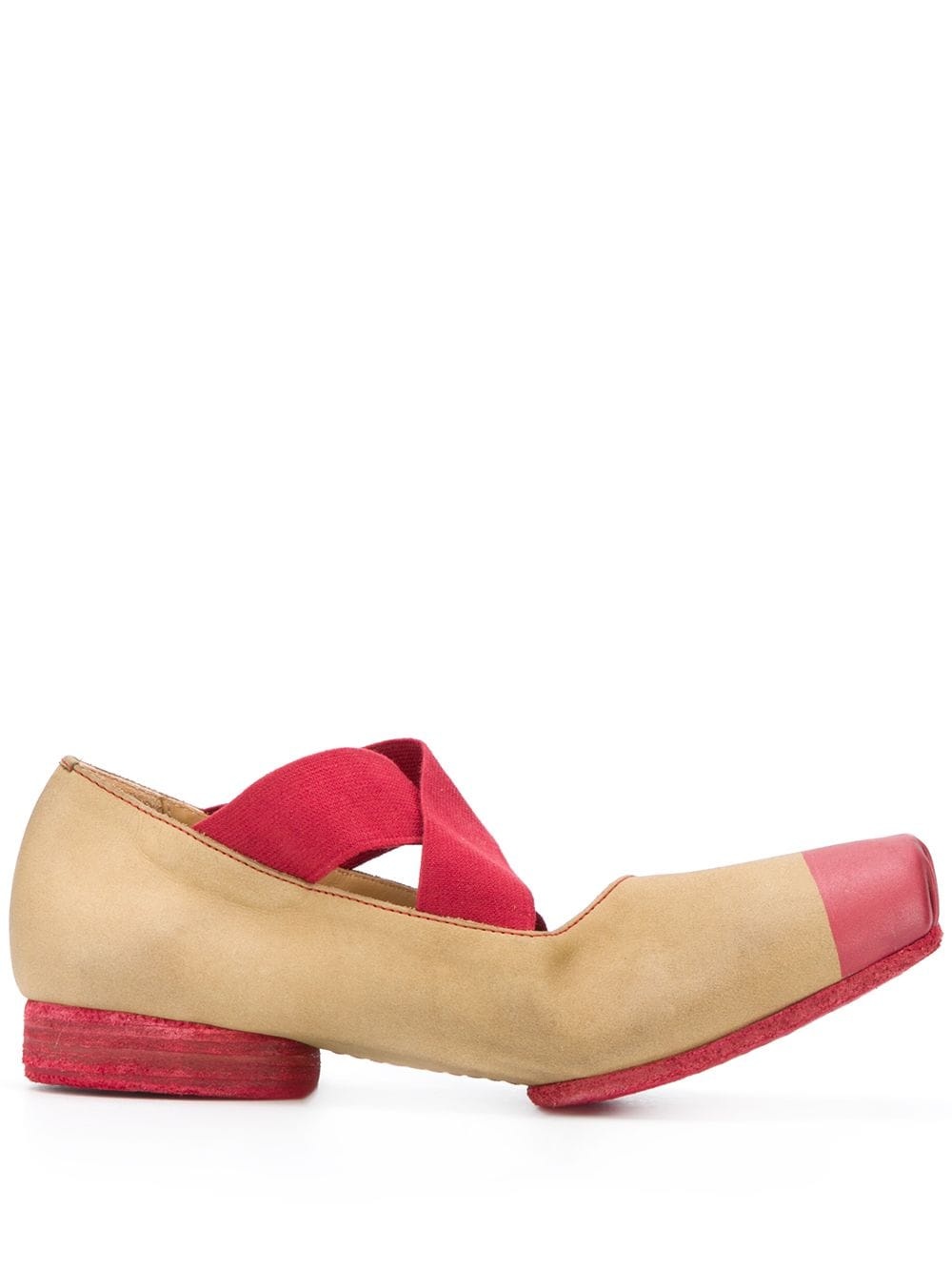 colour-block ballerina shoes - 1