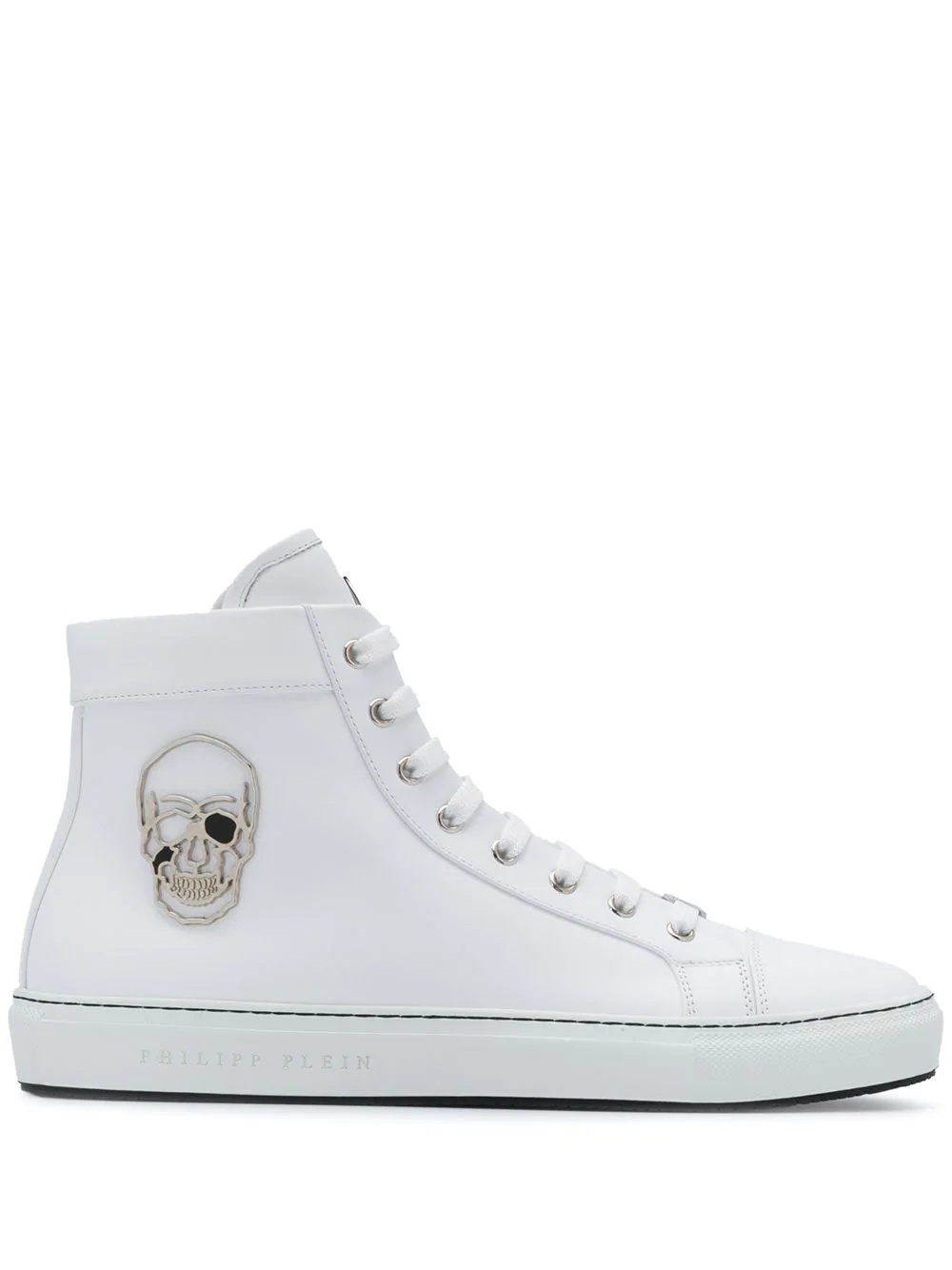 skull high-top sneakers - 1