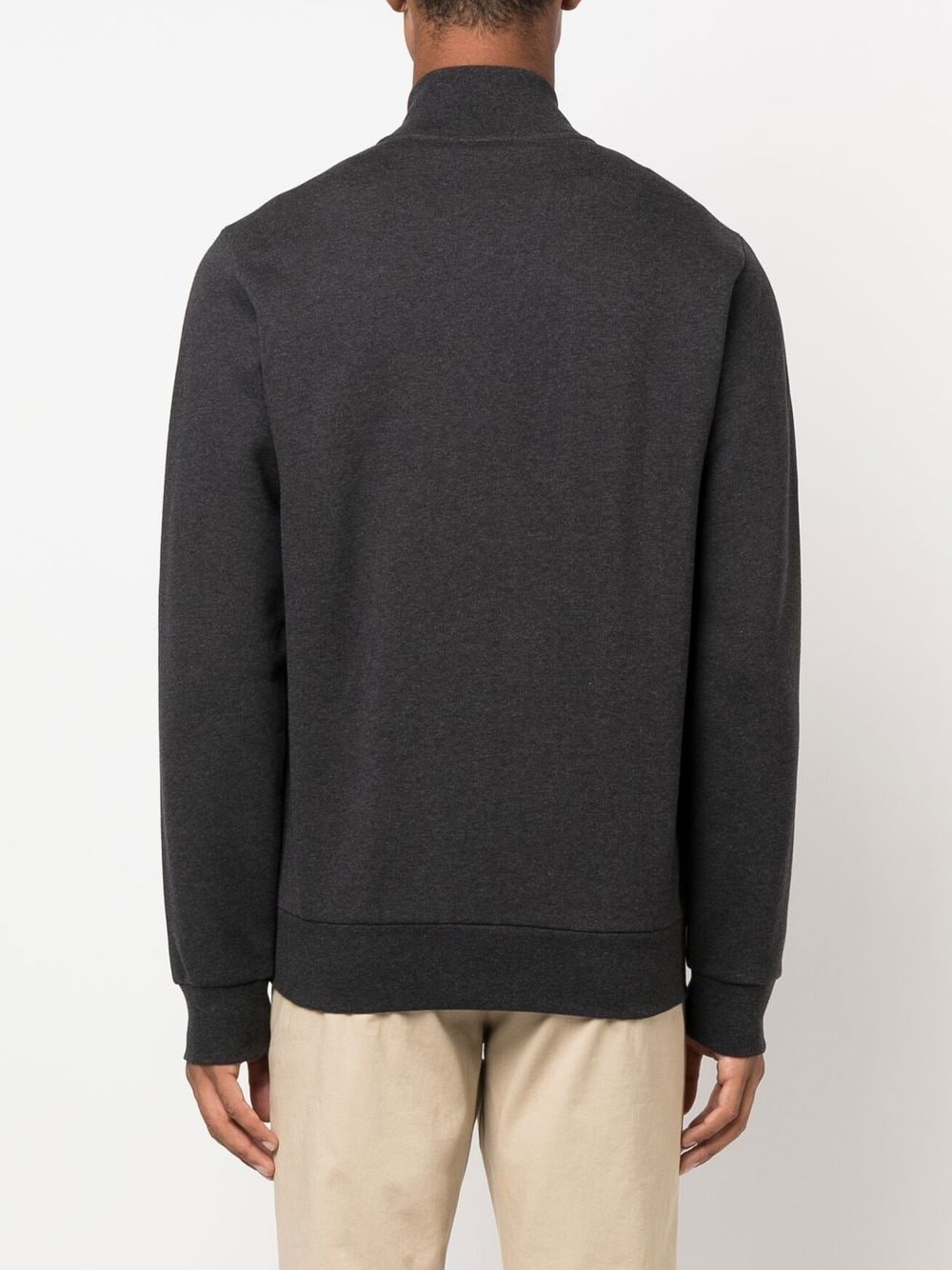 high-neck zip-fastening sweatshirt - 4