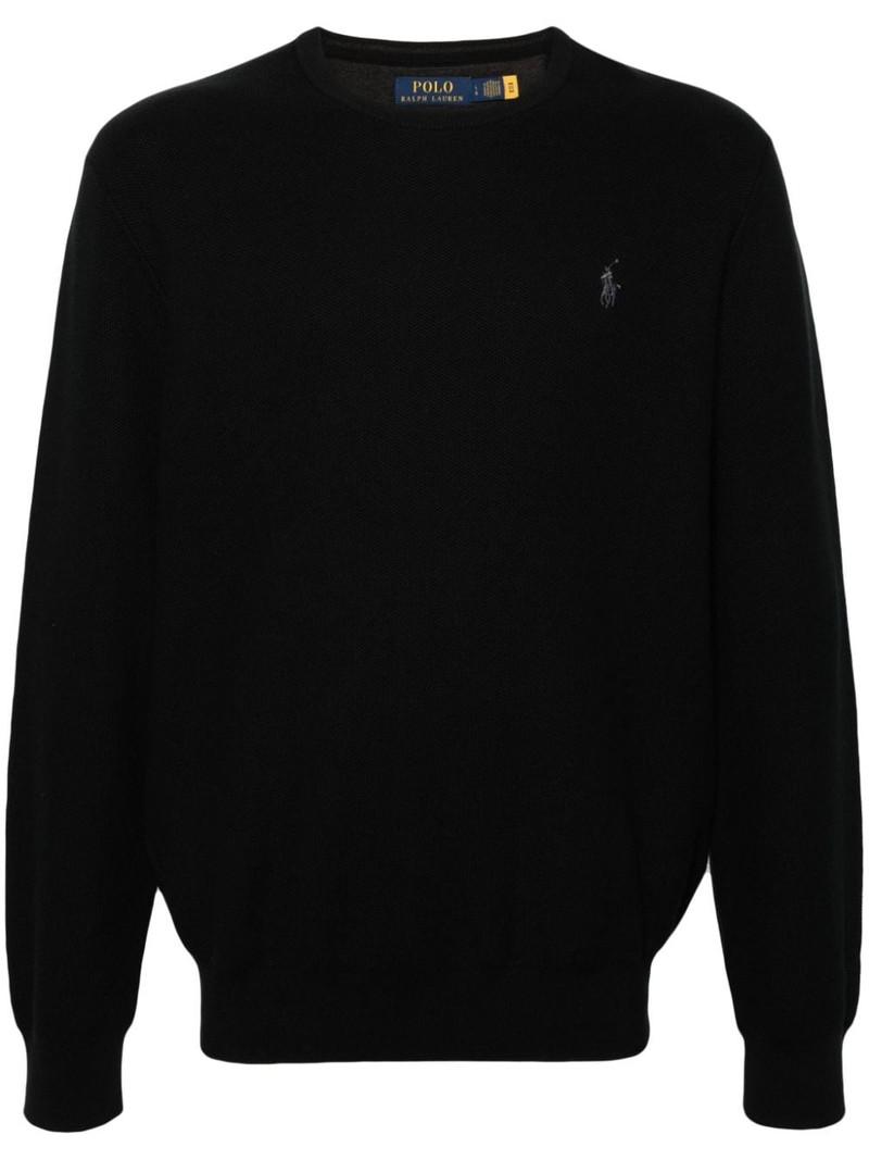 embroidered-logo cotton jumper 1