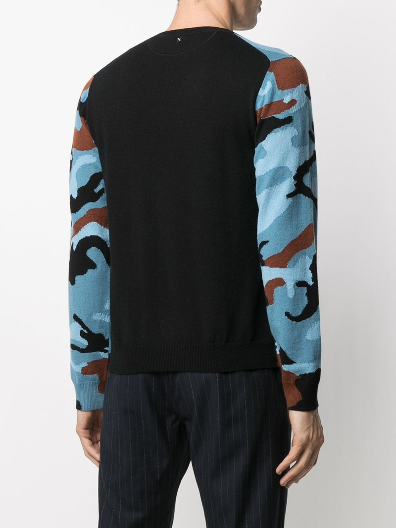 intarsia-knit camouflage cashmere jumper 4