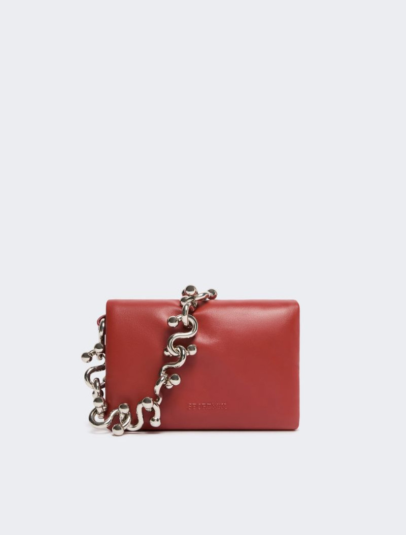 Soffy mini-bag in padded nappa leather - brick red 1