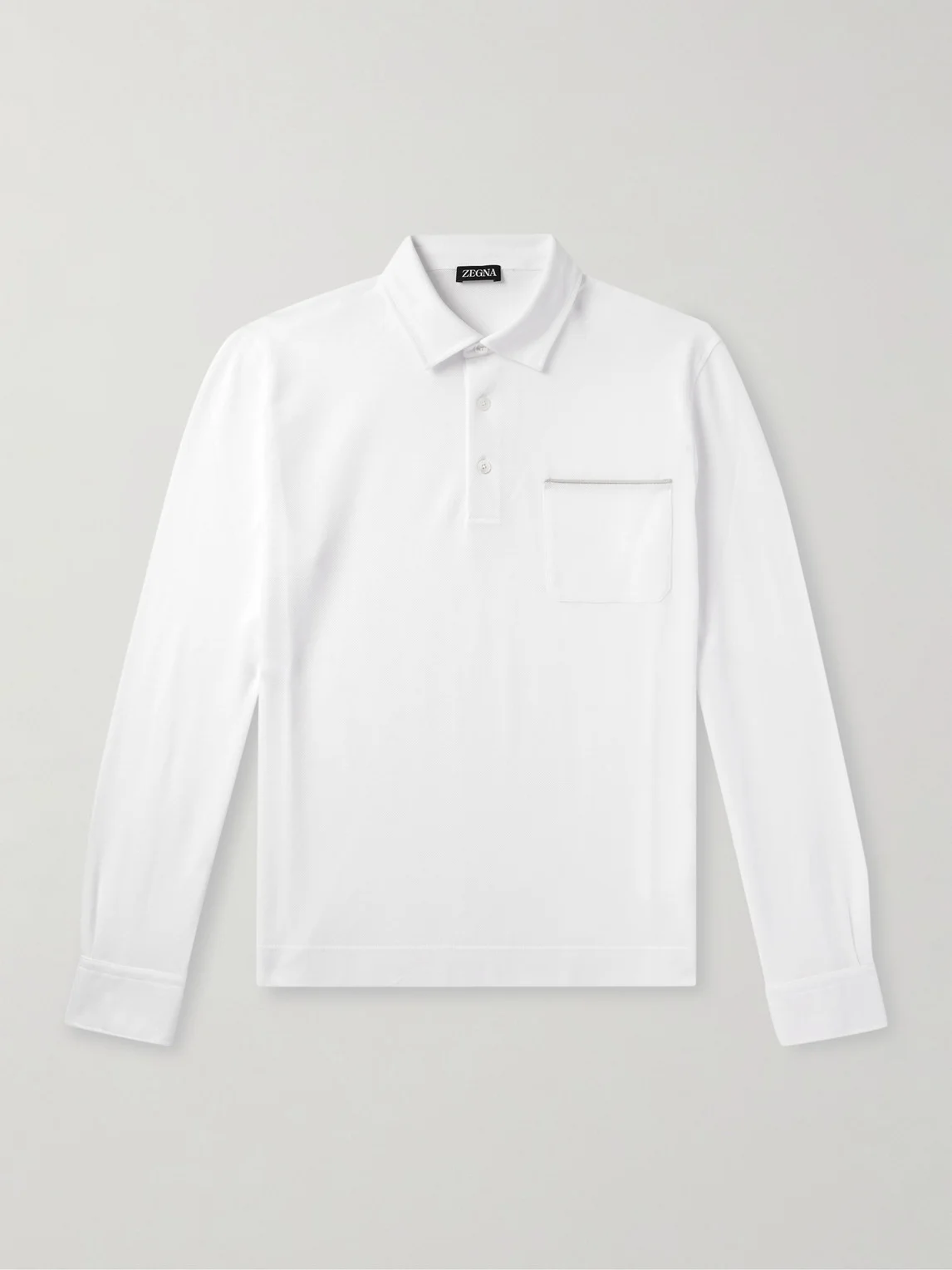Logo-Appliquéd Cotton-Piqué Polo Shirt - 1