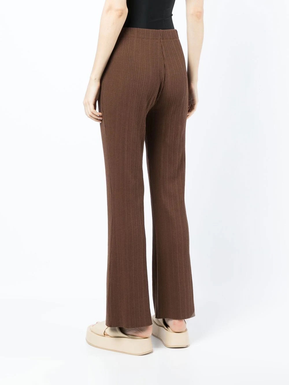 elasticated ribbed trousers - 4