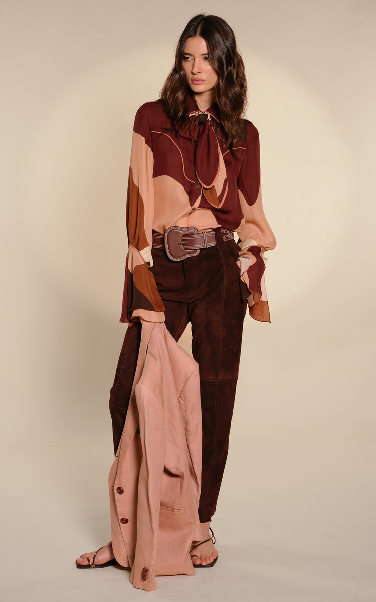 Marsala High Tides Silk Shirt multi - 2