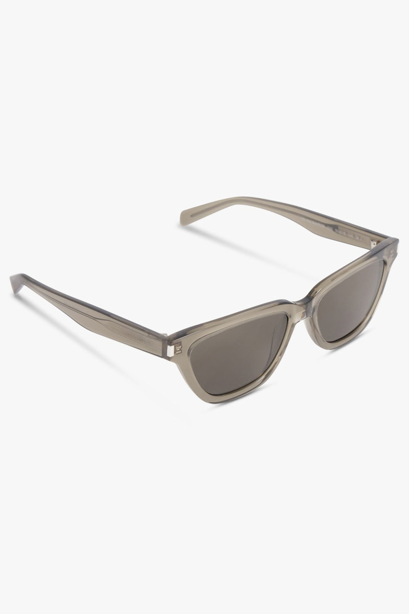 SAINT LAURENT SL 462 SULPICE CLASSIC ACETATE ACETATE SUNGLASSES | TRANSPARENT TAUPE/GREY outlook