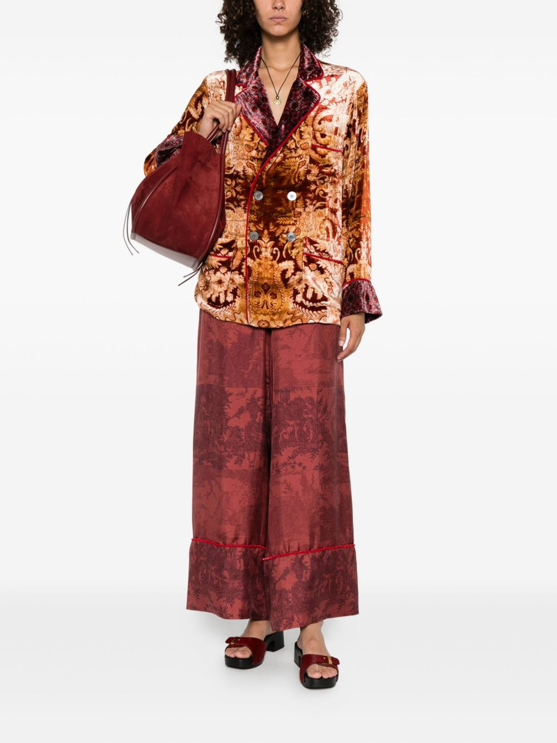 Pierre-Louis Mascia paisley-print double-breasted jacket outlook