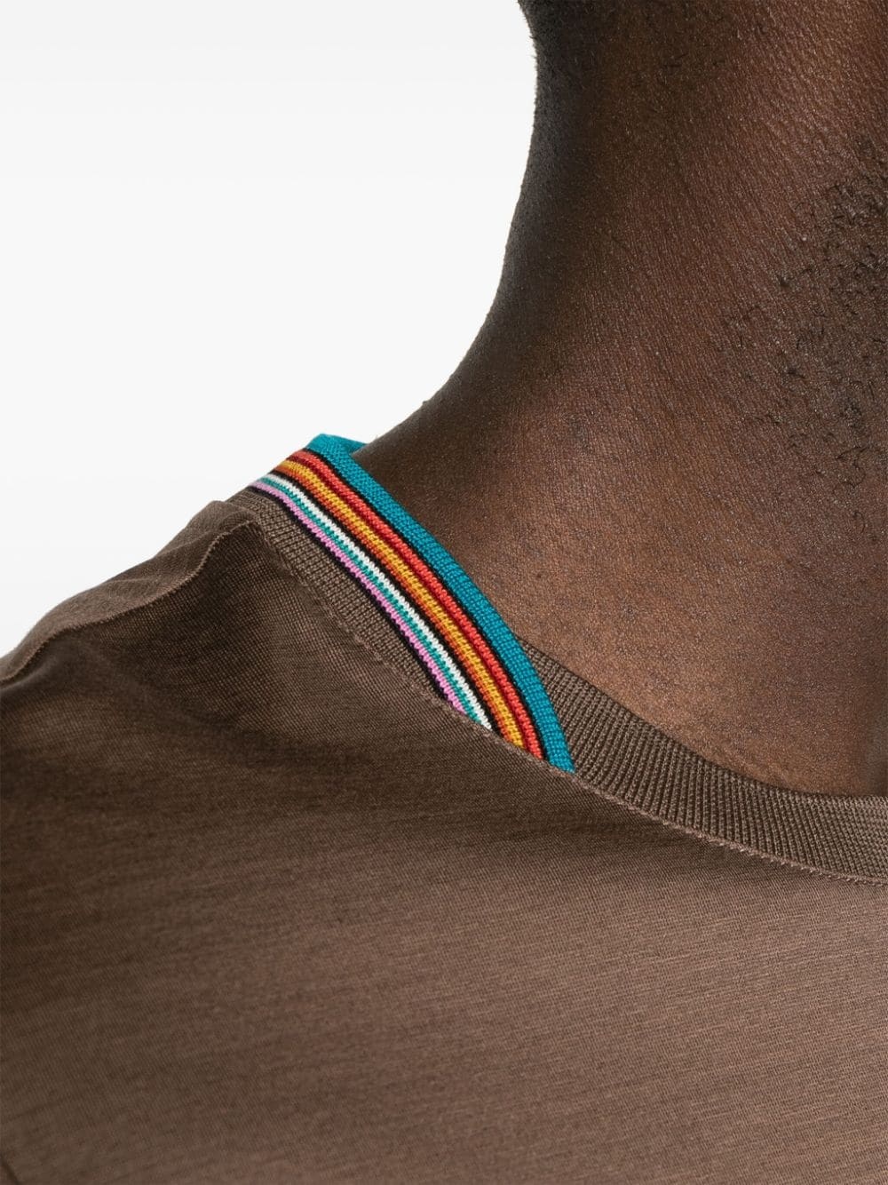 stripe-detailed cotton T-shirt - 5