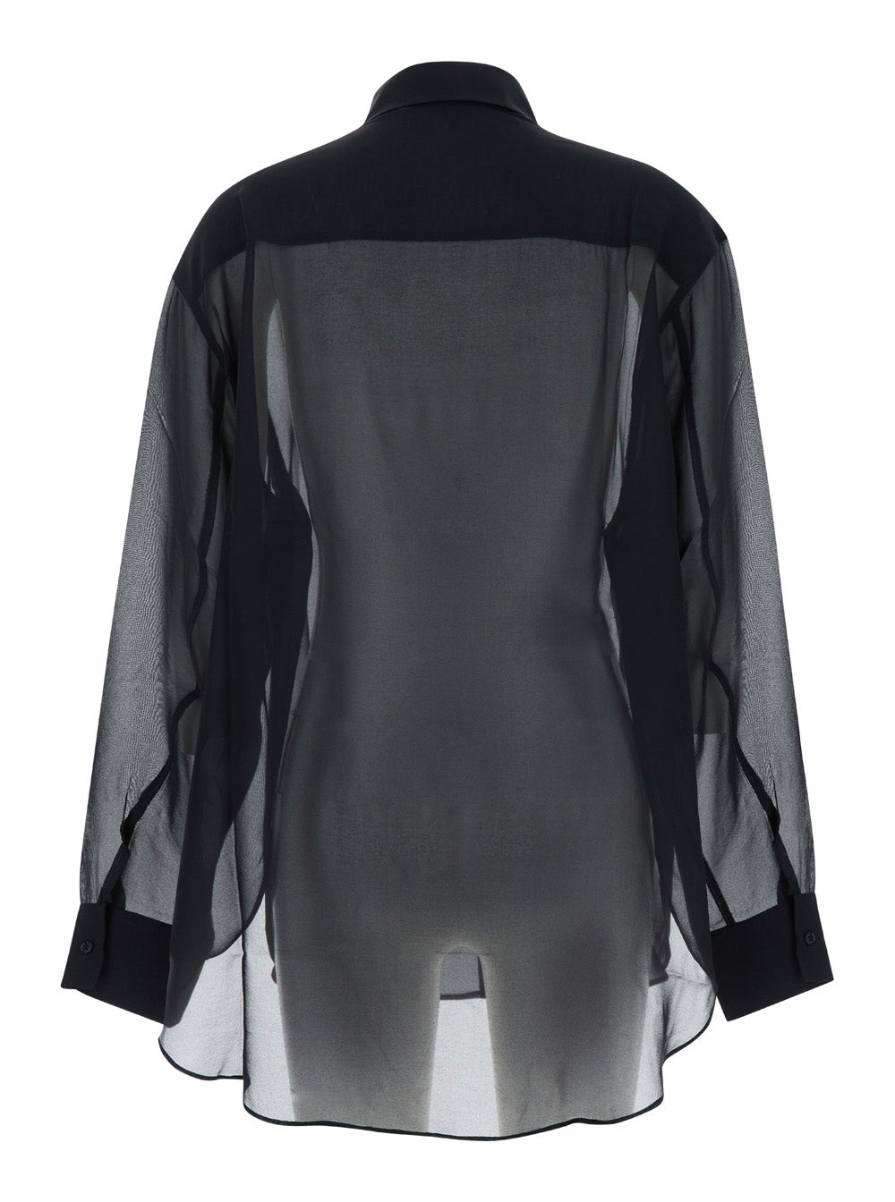 THE ANDAMANE - The Andamane Women Black Shirt With Buttons In Stretch Silk Woman - 2