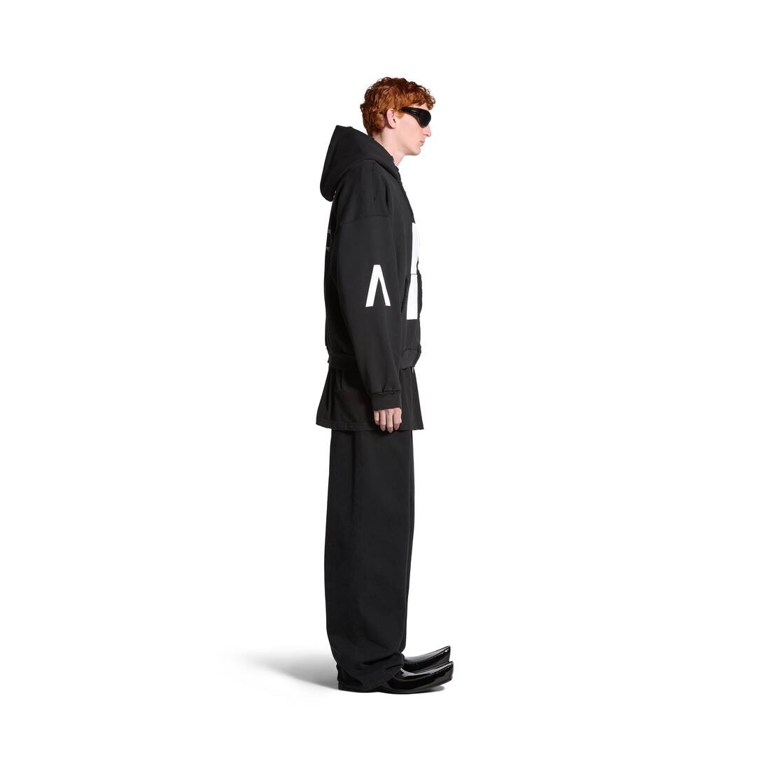 Balenciaga Music | Archive Series Connected Zip-up Hoodie Medium Fit in Black/white - 3