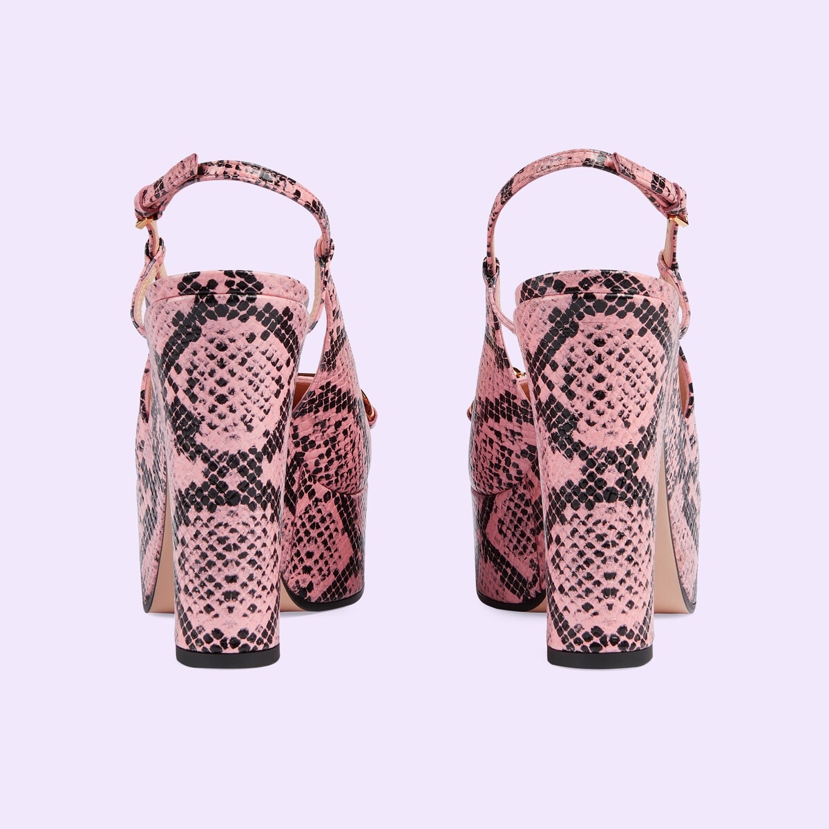 Women's python print high heel pump - 4