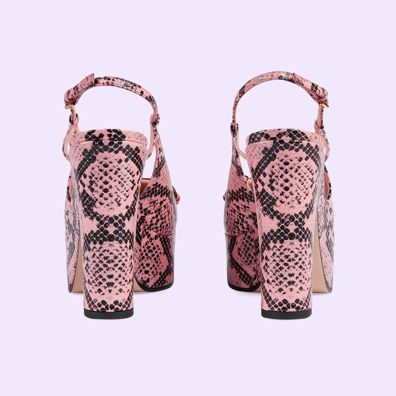GUCCI Women's python print high heel pump outlook