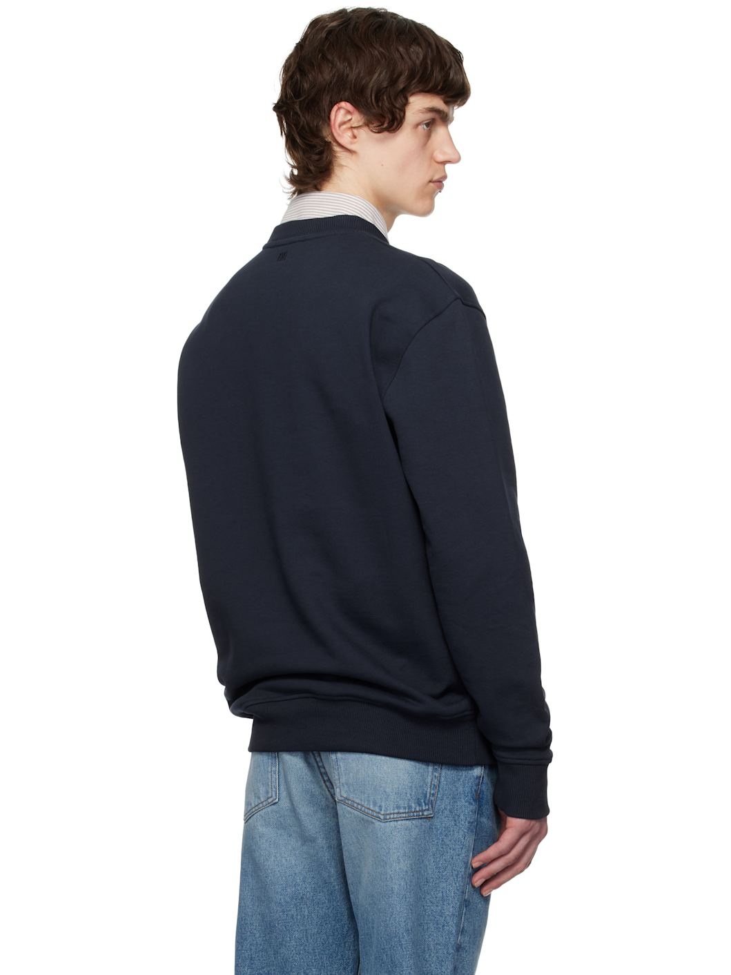 Navy Cotton Ami de Coeur Sweatshirt - 3