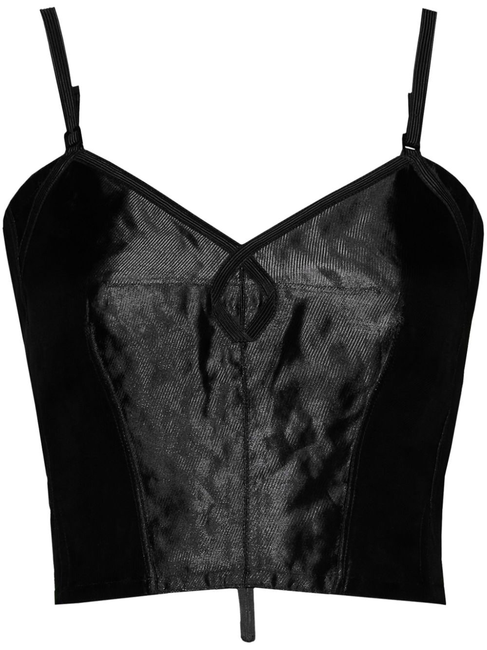 Metal satin vest top - 1