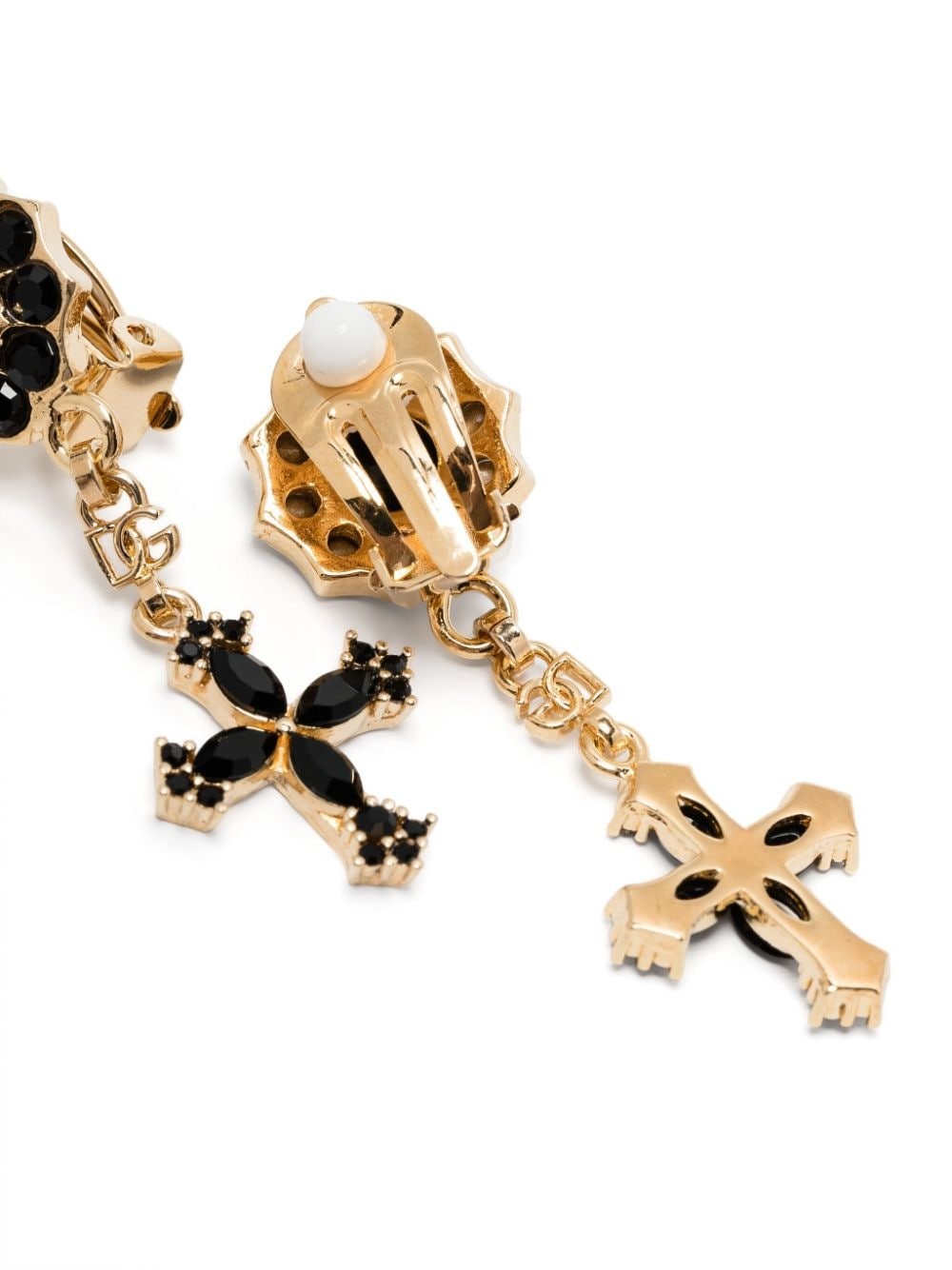 cross-charm drop earrings - 3