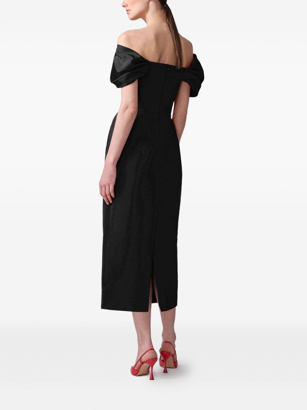 bow-detail midi dress - 3